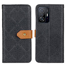 Handytasche Stand Schutzhülle Flip Leder Hülle K05Z für Xiaomi Mi 11T Pro 5G Schwarz