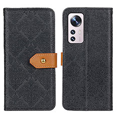 Handytasche Stand Schutzhülle Flip Leder Hülle K05Z für Xiaomi Mi 12 5G Schwarz