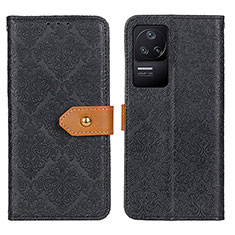 Handytasche Stand Schutzhülle Flip Leder Hülle K05Z für Xiaomi Poco F4 5G Schwarz