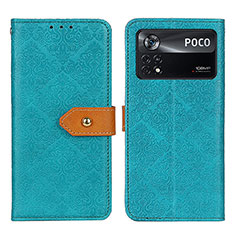 Handytasche Stand Schutzhülle Flip Leder Hülle K05Z für Xiaomi Poco X4 Pro 5G Grün
