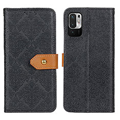 Handytasche Stand Schutzhülle Flip Leder Hülle K05Z für Xiaomi Redmi Note 10 JE 5G Schwarz