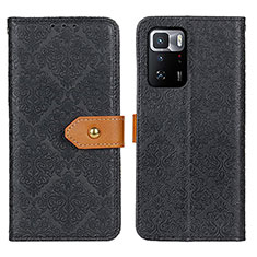Handytasche Stand Schutzhülle Flip Leder Hülle K05Z für Xiaomi Redmi Note 10 Pro 5G Schwarz