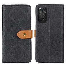 Handytasche Stand Schutzhülle Flip Leder Hülle K05Z für Xiaomi Redmi Note 11 4G (2022) Schwarz