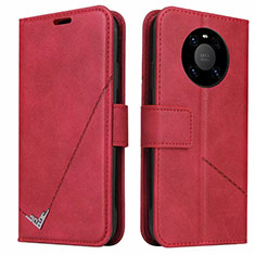 Handytasche Stand Schutzhülle Flip Leder Hülle K06 für Huawei Mate 40 Pro Rot