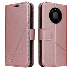 Handytasche Stand Schutzhülle Flip Leder Hülle K06 für Huawei Mate 40E Pro 5G Rosegold