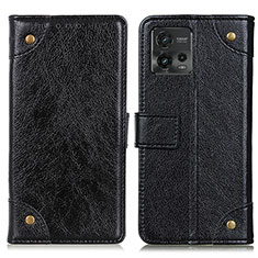 Handytasche Stand Schutzhülle Flip Leder Hülle K06Z für Motorola Moto G72 Schwarz