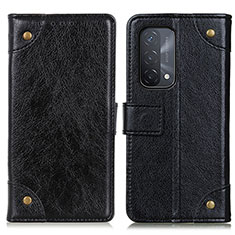 Handytasche Stand Schutzhülle Flip Leder Hülle K06Z für Oppo A54 5G Schwarz