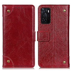 Handytasche Stand Schutzhülle Flip Leder Hülle K06Z für Oppo A55S 5G Rot