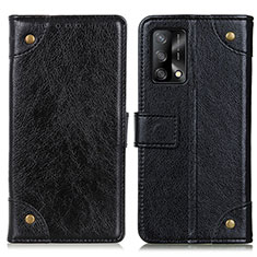 Handytasche Stand Schutzhülle Flip Leder Hülle K06Z für Oppo A74 4G Schwarz