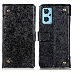 Handytasche Stand Schutzhülle Flip Leder Hülle K06Z für Oppo A96 4G Schwarz