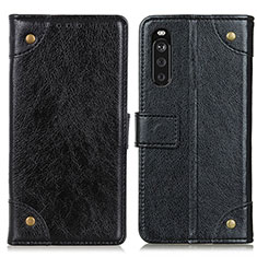 Handytasche Stand Schutzhülle Flip Leder Hülle K06Z für Sony Xperia 10 III Lite Schwarz