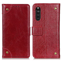 Handytasche Stand Schutzhülle Flip Leder Hülle K06Z für Sony Xperia 10 III Rot