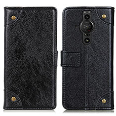 Handytasche Stand Schutzhülle Flip Leder Hülle K06Z für Sony Xperia PRO-I Schwarz