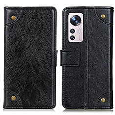 Handytasche Stand Schutzhülle Flip Leder Hülle K06Z für Xiaomi Mi 12 Pro 5G Schwarz