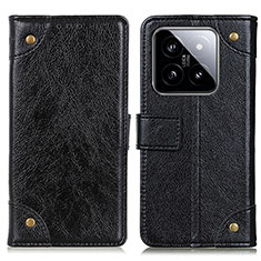 Handytasche Stand Schutzhülle Flip Leder Hülle K06Z für Xiaomi Mi 14 Pro 5G Schwarz