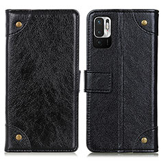 Handytasche Stand Schutzhülle Flip Leder Hülle K06Z für Xiaomi Redmi Note 10 JE 5G Schwarz