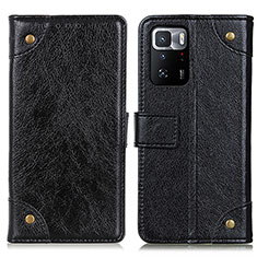 Handytasche Stand Schutzhülle Flip Leder Hülle K06Z für Xiaomi Redmi Note 10 Pro 5G Schwarz