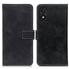 Handytasche Stand Schutzhülle Flip Leder Hülle K07Z für Huawei Honor X5 Schwarz