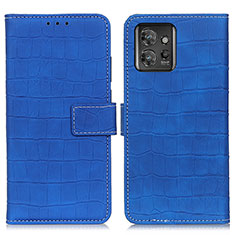 Handytasche Stand Schutzhülle Flip Leder Hülle K07Z für Motorola ThinkPhone 5G Blau