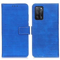 Handytasche Stand Schutzhülle Flip Leder Hülle K07Z für Oppo A55 5G Blau