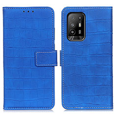 Handytasche Stand Schutzhülle Flip Leder Hülle K07Z für Oppo F19 Pro+ Plus 5G Blau