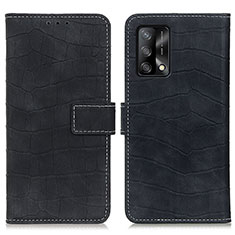 Handytasche Stand Schutzhülle Flip Leder Hülle K07Z für Oppo F19 Schwarz