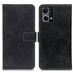 Handytasche Stand Schutzhülle Flip Leder Hülle K07Z für Oppo F21 Pro 4G Schwarz