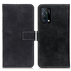 Handytasche Stand Schutzhülle Flip Leder Hülle K07Z für Oppo K9 5G Schwarz