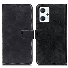 Handytasche Stand Schutzhülle Flip Leder Hülle K07Z für Oppo Reno7 A Schwarz