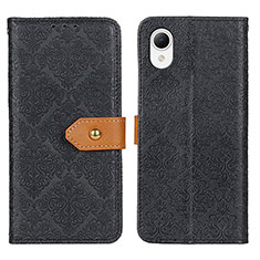 Handytasche Stand Schutzhülle Flip Leder Hülle K07Z für Samsung Galaxy A23 5G SC-56C Schwarz