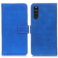 Handytasche Stand Schutzhülle Flip Leder Hülle K07Z für Sony Xperia 10 III Blau