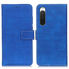 Handytasche Stand Schutzhülle Flip Leder Hülle K07Z für Sony Xperia 10 IV Blau