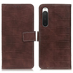 Handytasche Stand Schutzhülle Flip Leder Hülle K07Z für Sony Xperia 10 IV SO-52C Braun