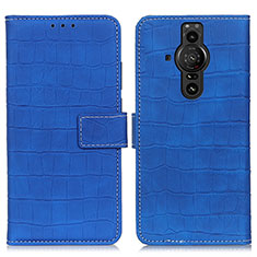 Handytasche Stand Schutzhülle Flip Leder Hülle K07Z für Sony Xperia PRO-I Blau