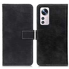 Handytasche Stand Schutzhülle Flip Leder Hülle K07Z für Xiaomi Mi 12 5G Schwarz