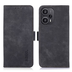 Handytasche Stand Schutzhülle Flip Leder Hülle K07Z für Xiaomi Poco F5 5G Schwarz