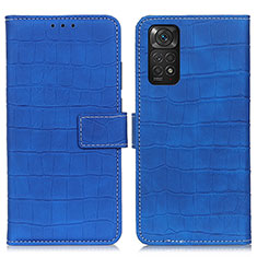 Handytasche Stand Schutzhülle Flip Leder Hülle K07Z für Xiaomi Redmi Note 11 4G (2022) Blau