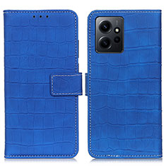 Handytasche Stand Schutzhülle Flip Leder Hülle K07Z für Xiaomi Redmi Note 12 4G Blau