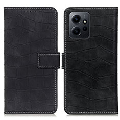 Handytasche Stand Schutzhülle Flip Leder Hülle K07Z für Xiaomi Redmi Note 12 4G Schwarz