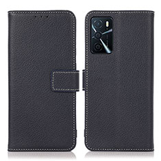 Handytasche Stand Schutzhülle Flip Leder Hülle K08Z für Oppo A16s Königs Blau