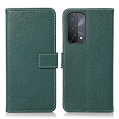 Handytasche Stand Schutzhülle Flip Leder Hülle K08Z für Oppo A54 5G Grün