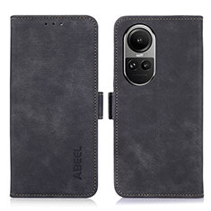 Handytasche Stand Schutzhülle Flip Leder Hülle K08Z für Oppo Reno10 5G Schwarz