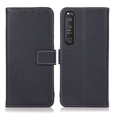 Handytasche Stand Schutzhülle Flip Leder Hülle K08Z für Sony Xperia 1 III Königs Blau