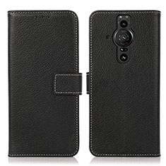 Handytasche Stand Schutzhülle Flip Leder Hülle K08Z für Sony Xperia PRO-I Schwarz