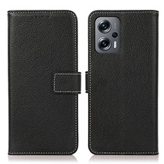 Handytasche Stand Schutzhülle Flip Leder Hülle K08Z für Xiaomi Redmi K50i 5G Schwarz