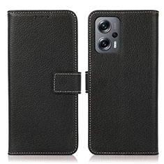Handytasche Stand Schutzhülle Flip Leder Hülle K08Z für Xiaomi Redmi Note 11T Pro+ Plus 5G Schwarz