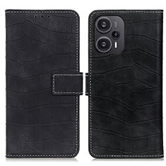 Handytasche Stand Schutzhülle Flip Leder Hülle K08Z für Xiaomi Redmi Note 12 Turbo 5G Schwarz