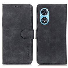 Handytasche Stand Schutzhülle Flip Leder Hülle K09Z für Oppo A1 5G Schwarz