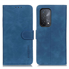 Handytasche Stand Schutzhülle Flip Leder Hülle K09Z für Oppo A54 5G Blau