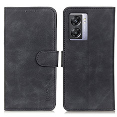 Handytasche Stand Schutzhülle Flip Leder Hülle K09Z für Oppo A56S 5G Schwarz